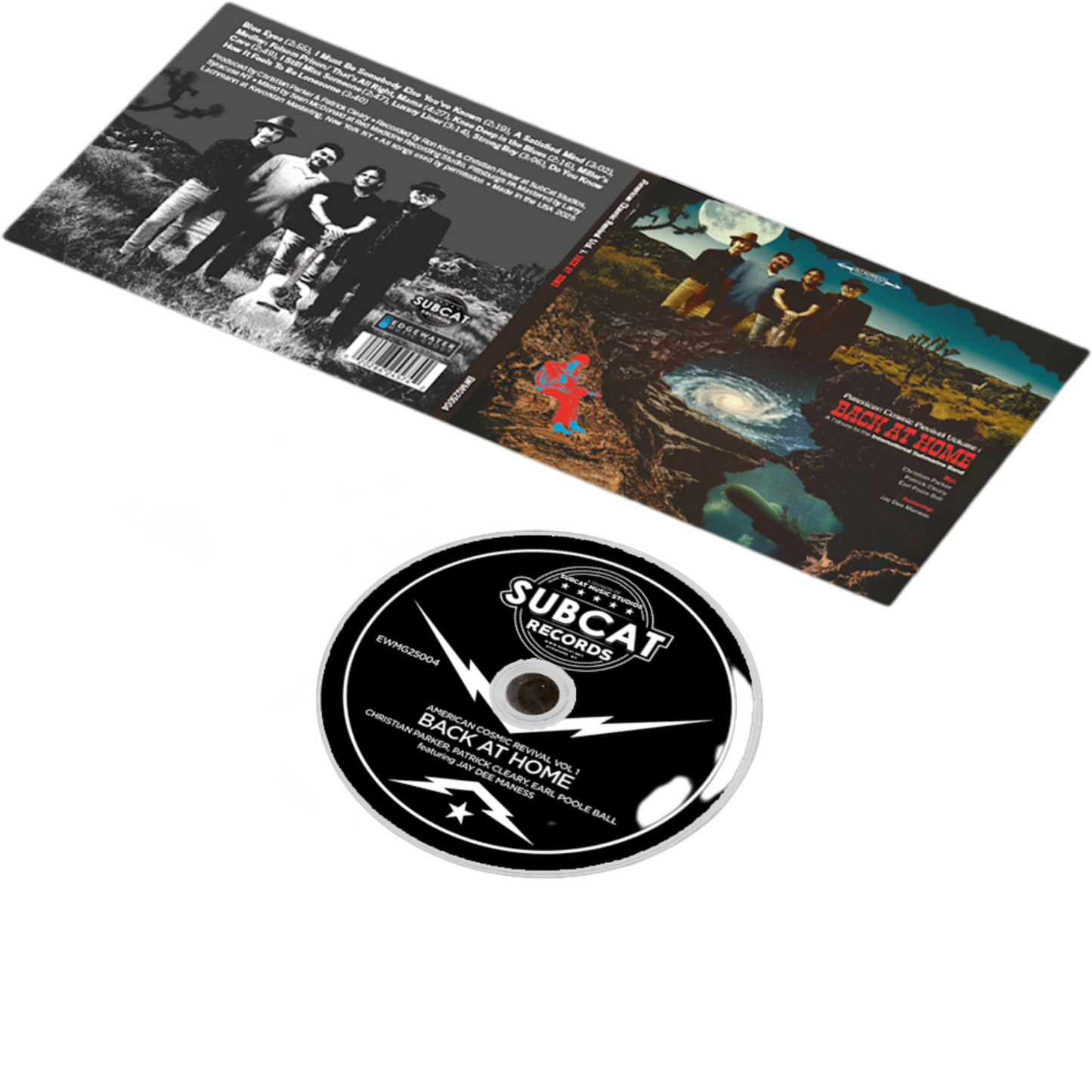 Back At Home CD with Subcat Records label by Christian Parker