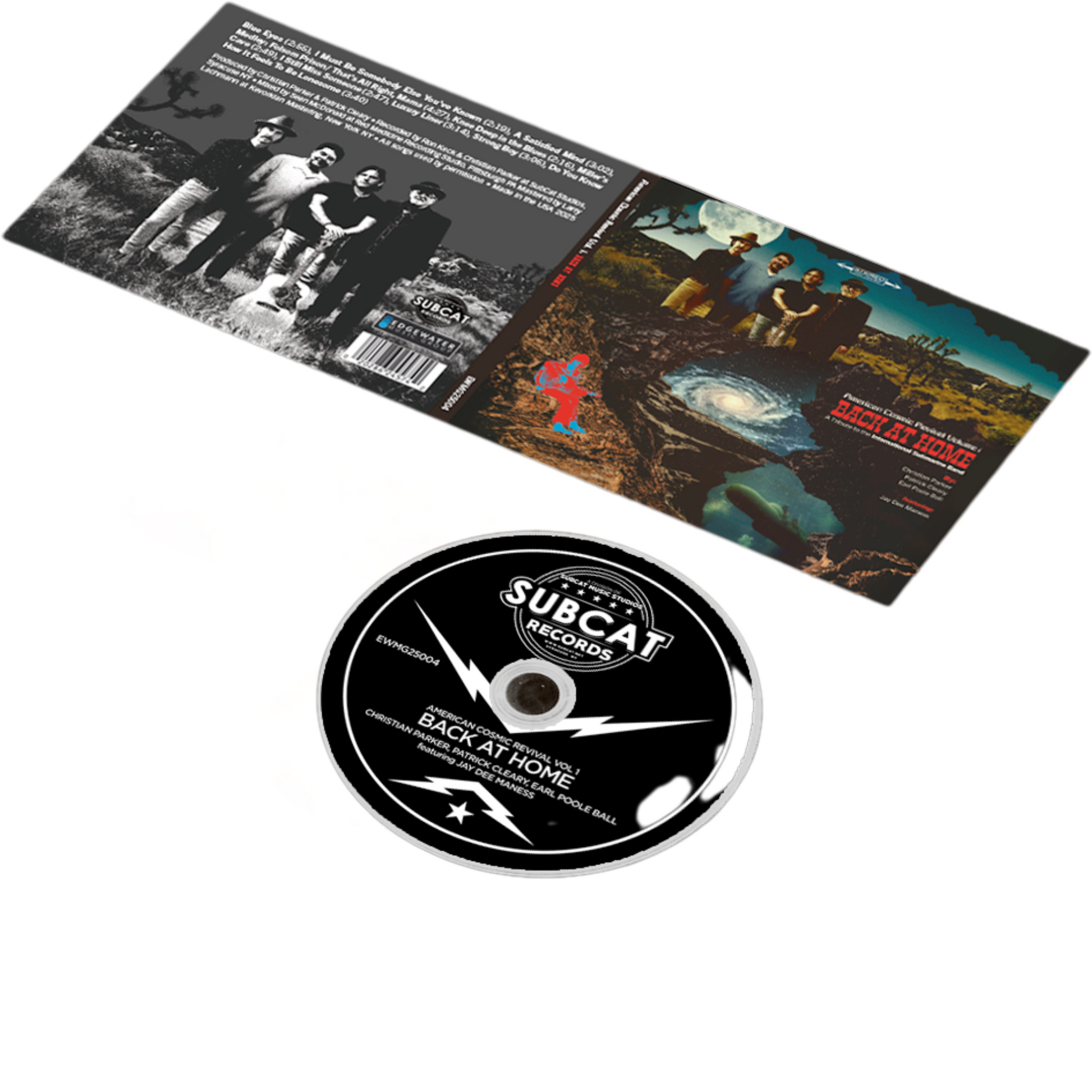 Back At Home CD with Subcat Records label by Christian Parker