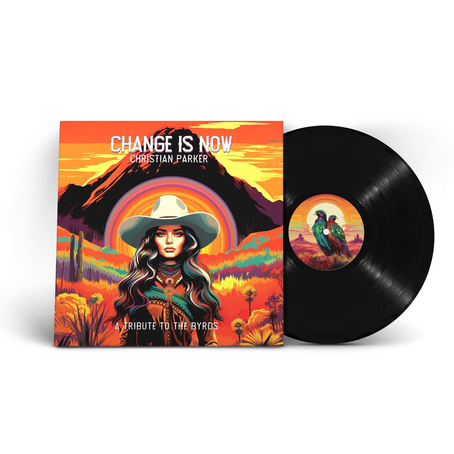 Change Is Now vinyl LP sleeve by Christian Parker